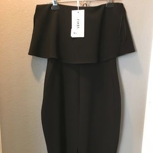 Black strapless LIKELY cocktail dress